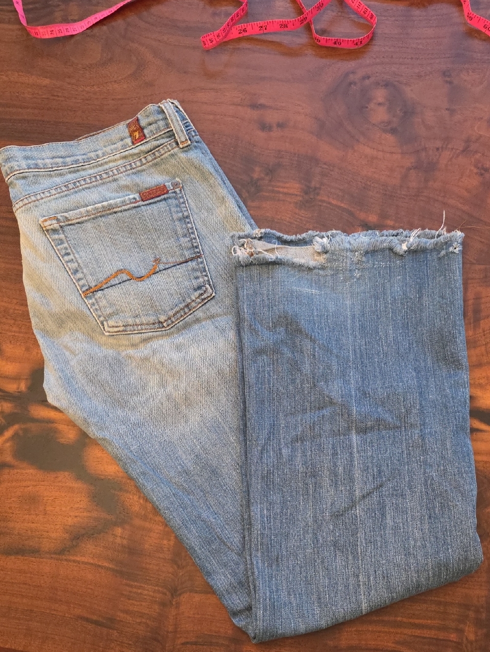 7 For All Mankind✨️ VTG ✨️MADE IN THE USA✨️Y2k  Naturally  Destressed